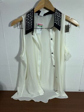 90’s/Y2K DEB Sheer Sleeveless Top Large NWT!!